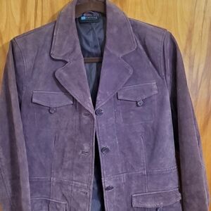 WOMEN'S RELATIVITY DARK PURPLE SUEDE JACKET SIZE LARGE